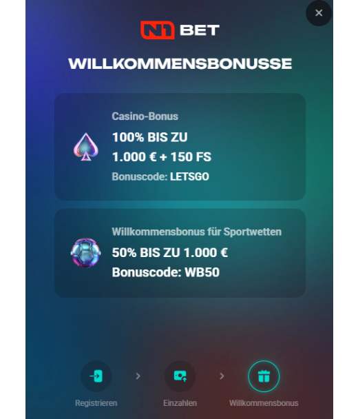 N1Bet Registrierung